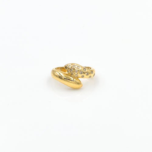 Claw Earcuff with Sprinkled Diamonds, Gold