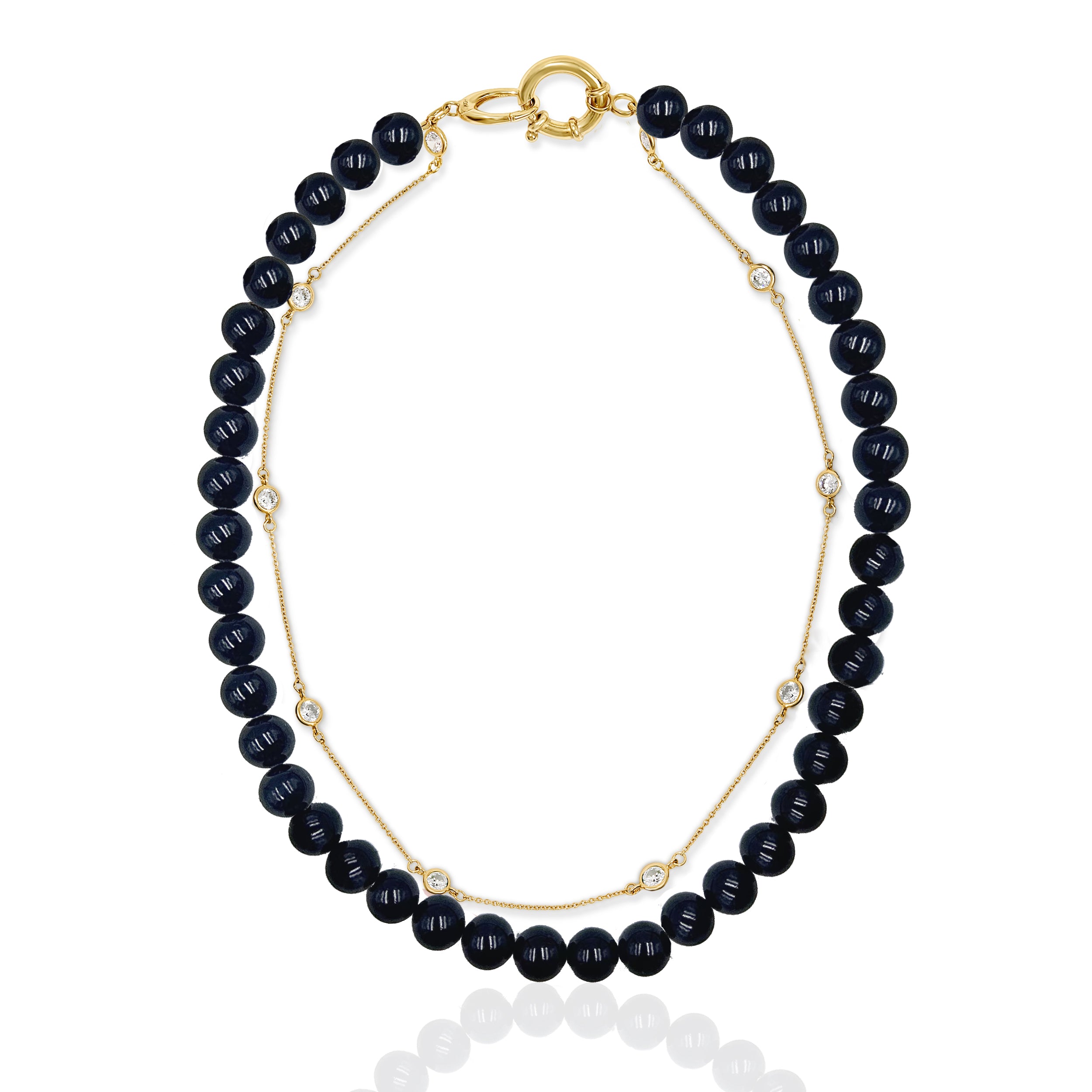 Kris Tourmaline Beaded Wht Topaz Choker