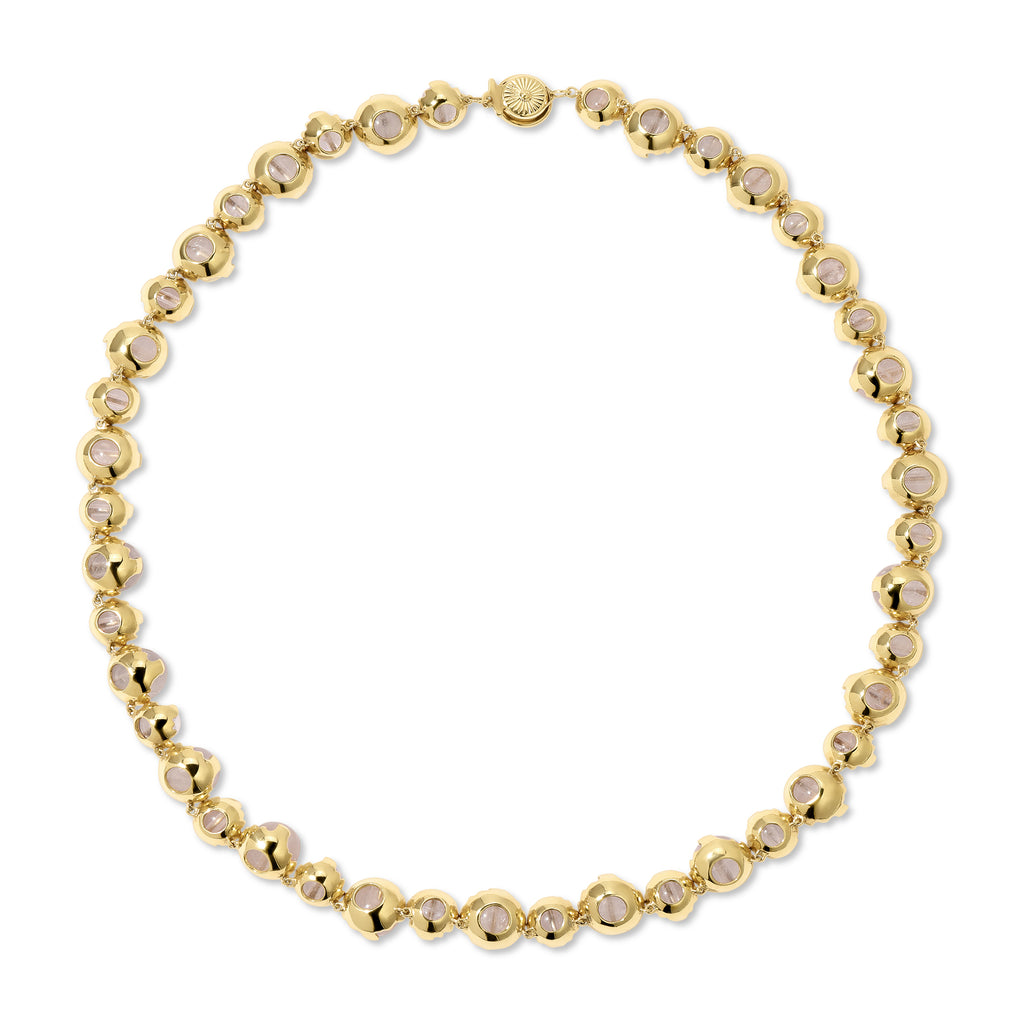 Quartz Dew Drop Tennis Necklace, Sterling Silver