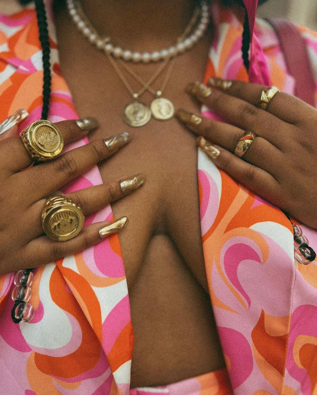 CHESTINE Beaded Wht Topaz Choker