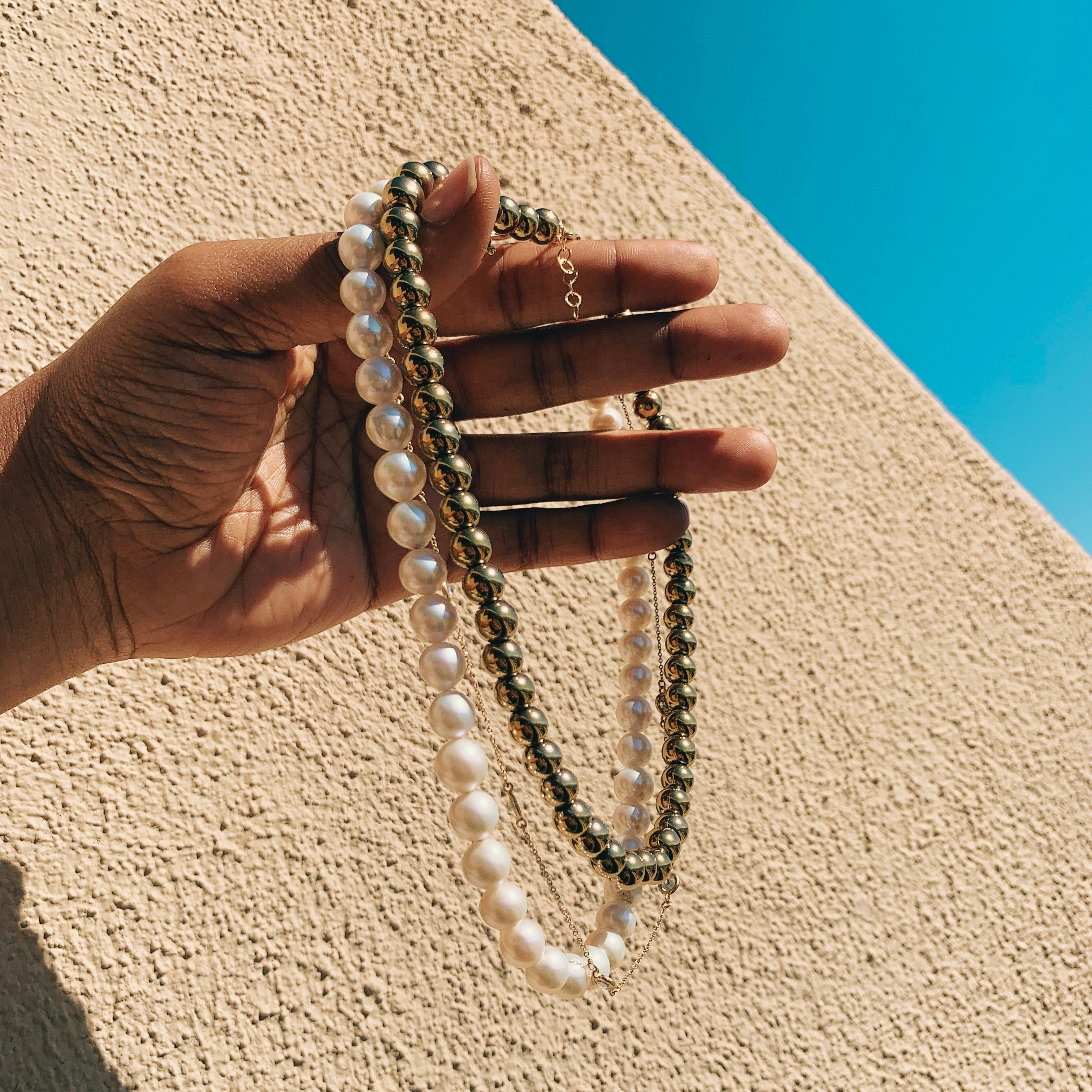 CHESTINE Beaded Wht Topaz Choker