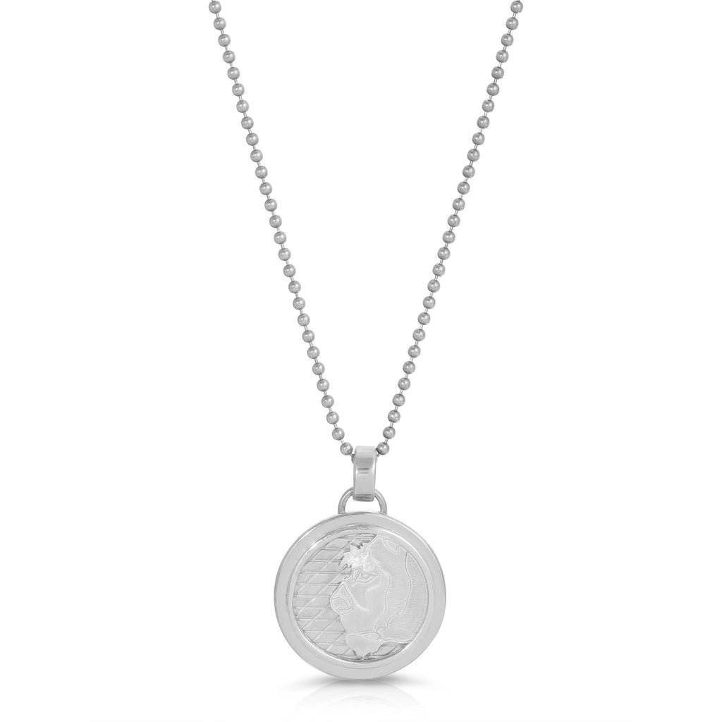 Medium Lioness Coin Necklace, Gold