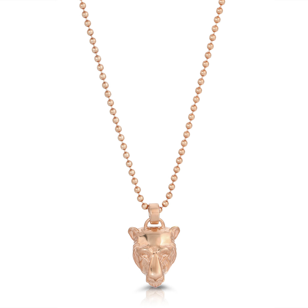 Lioness Charm Necklace, Gold