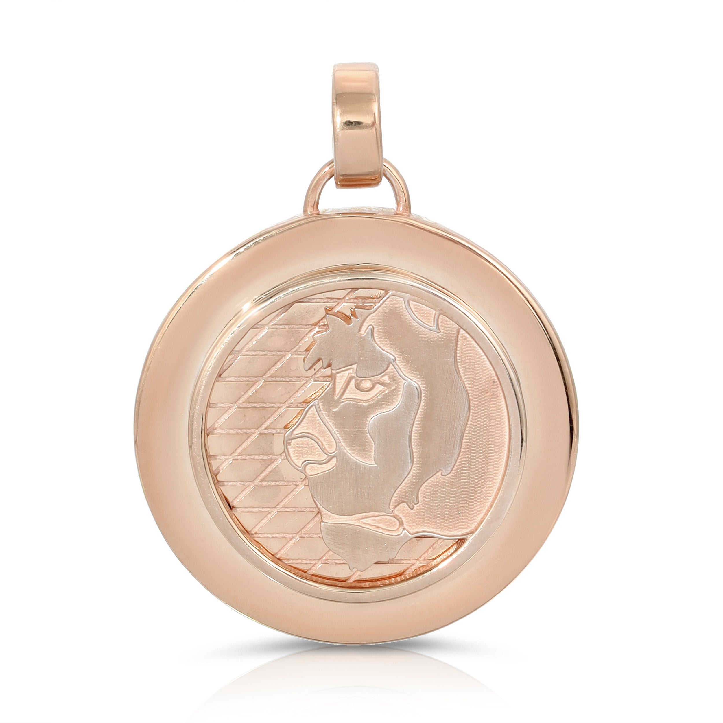 Large Lioness Pendant, Gold